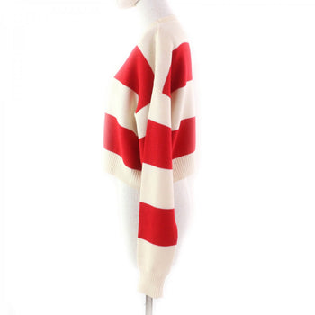 Miu Miu Sweater Mml304 Wool Red Ivory 38