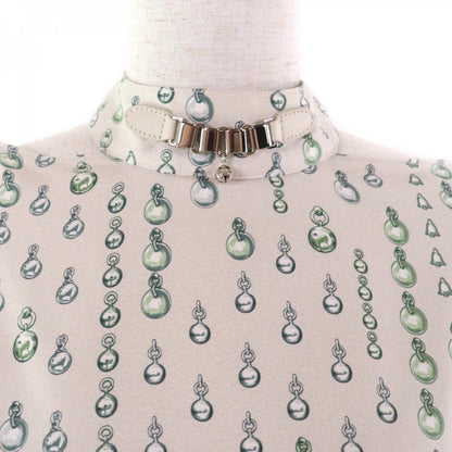 Hermes Tops 2H0619Dn Silk Beige Green 38