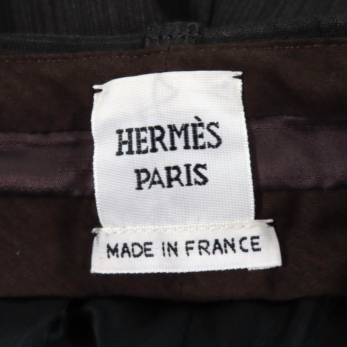 Hermes Pants 3H0418Dw Wool Khaki 36