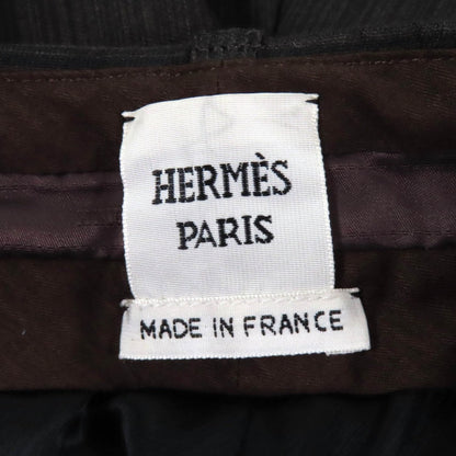 Hermes Pants 3H0418Dw Wool Khaki 36