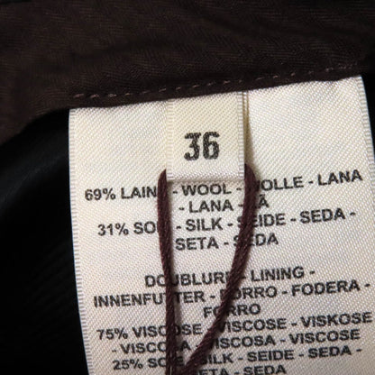 Hermes Pants 3H0418Dw Wool Khaki 36
