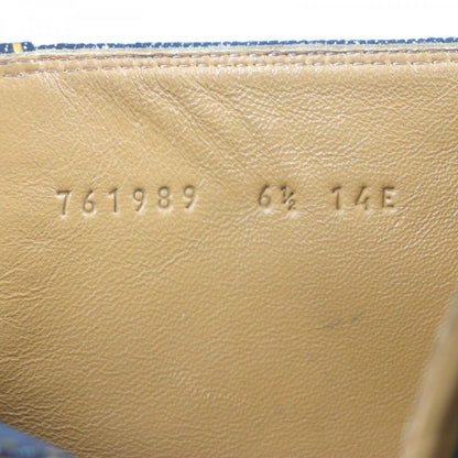 Gucci Boots 761989 Denim Indigo Shelly Line Web Line 6.5