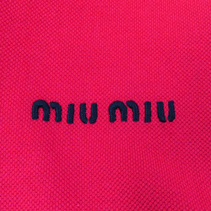 Miu Miu Short Sleeve Polo Shirt Mjn535 Cotton Red Cotton Piqu Polo Shirt Xs