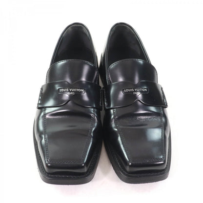 Louis Vuitton Loafers Leather Black The Connery Line 35.5