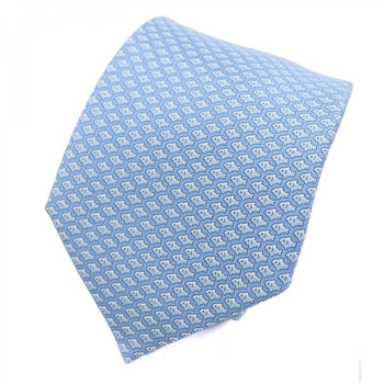 Hermes Tie 626142T Silk Light Blue
