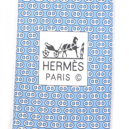 Hermes Tie 626142T Silk Light Blue
