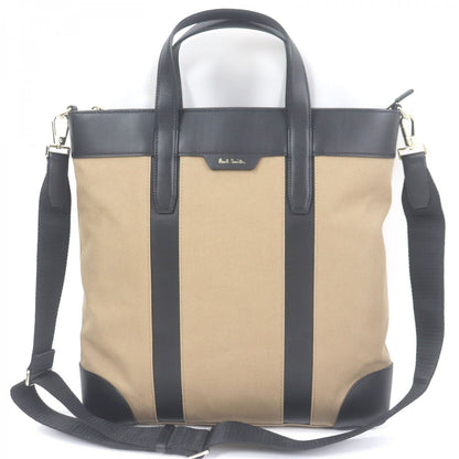 Paul Smith Tote Bag Psn942 Canvas, Leather Beige Briefcase Business Bag Mens