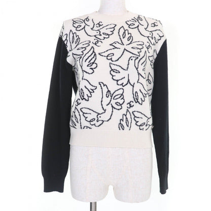 Chanel Knit 22C P72116K10346 Cashmere White Black 34