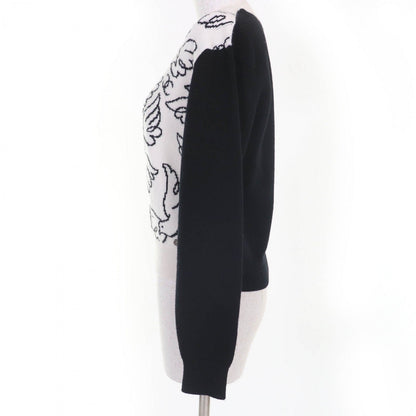 Chanel Knit 22C P72116K10346 Cashmere White Black 34