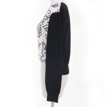 Chanel Knit 22C P72116K10346 Cashmere White Black 34