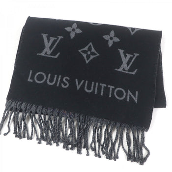 Louis Vuitton Scarf M79225 Wool Noir All About Monogram