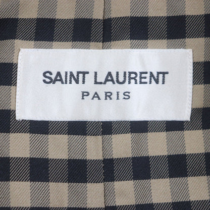 Saint Laurent Paris Trench Coat Polyester Beige 50
