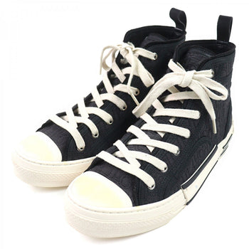 Dior Homme High Cut Sneakers 3Sh118Zbk Canvas, Fabric Black Quilted Oplique All-Over Pattern B23