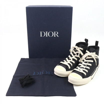 Dior Homme High Cut Sneakers 3Sh118Zbk Canvas, Fabric Black Quilted Oplique All-Over Pattern B23