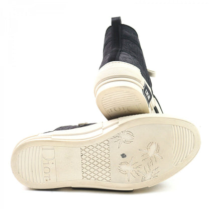Dior Homme High Cut Sneakers 3Sh118Zbk Canvas, Fabric Black Quilted Oplique All-Over Pattern B23