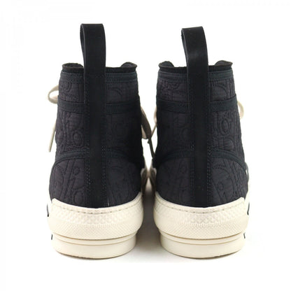 Dior Homme High Cut Sneakers 3Sh118Zbk Canvas, Fabric Black Quilted Oplique All-Over Pattern B23