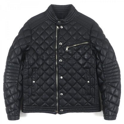 Moncler Down Jacket Leather Black Auriac 4
