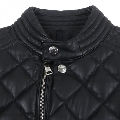 Moncler Down Jacket Leather Black Auriac 4