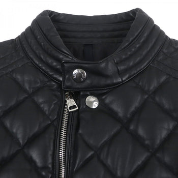 Moncler Down Jacket Leather Black Auriac 4