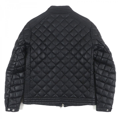 Moncler Down Jacket Leather Black Auriac 4
