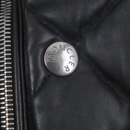Moncler Down Jacket Leather Black Auriac 4