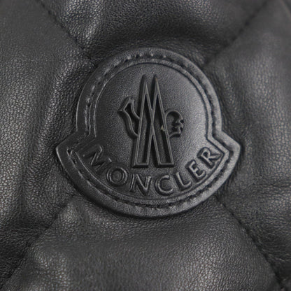 Moncler Down Jacket Leather Black Auriac 4