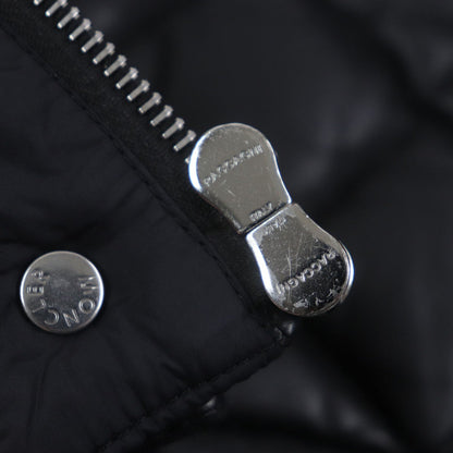 Moncler Down Jacket Leather Black Auriac 4