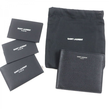Saint Laurent Paris Bifold Wallet 396307 Leather Black