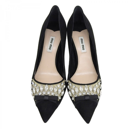 Miu Miu Pumps Suede Leather Black 37
