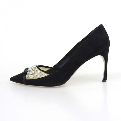 Miu Miu Pumps Suede Leather Black 37