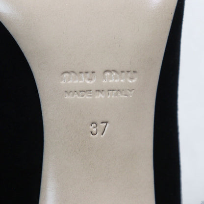 Miu Miu Pumps Suede Leather Black 37