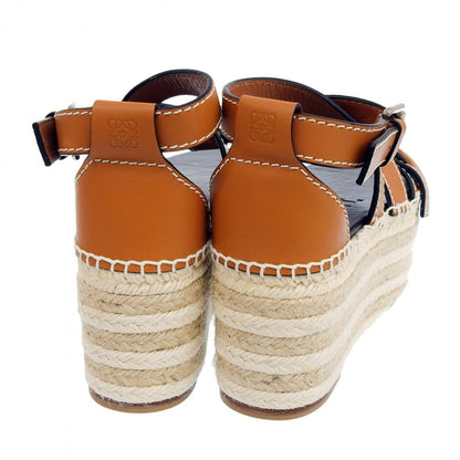 Loewe Sandals Leather Brown Beige 37