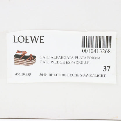 Loewe Sandals Leather Brown Beige 37