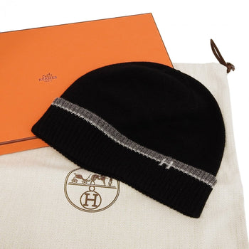 Hermes Knit Cap Cashmere Black Jacob S