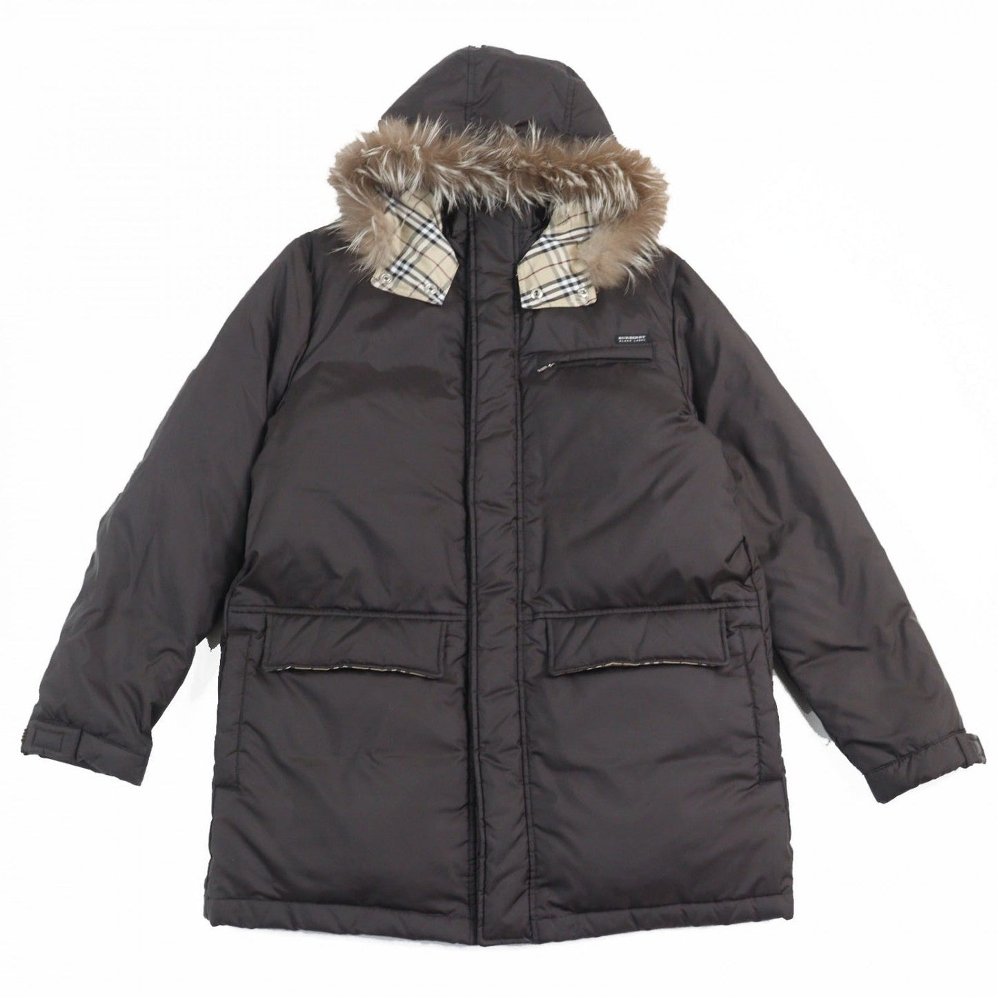 Burberry Black Label Down Coat Bmp03-900 Polyester Brown L
