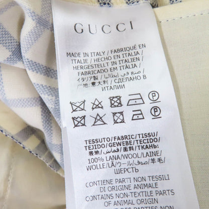 Gucci Pants 611284 Wool Ivory Black 36