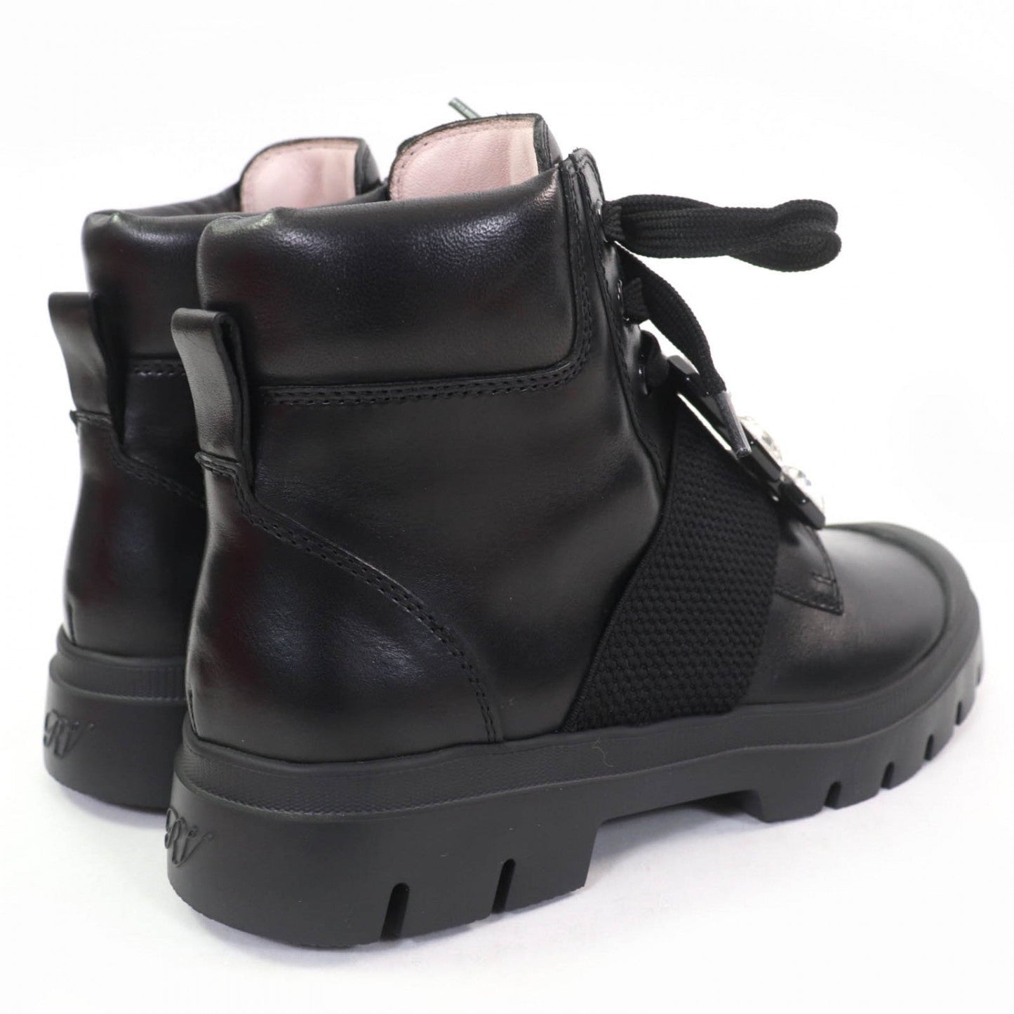 Rogervivier High Cut Sneakers Leather Black Walkyviv 36.5