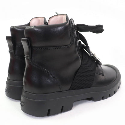 Rogervivier High Cut Sneakers Leather Black Walkyviv 36.5