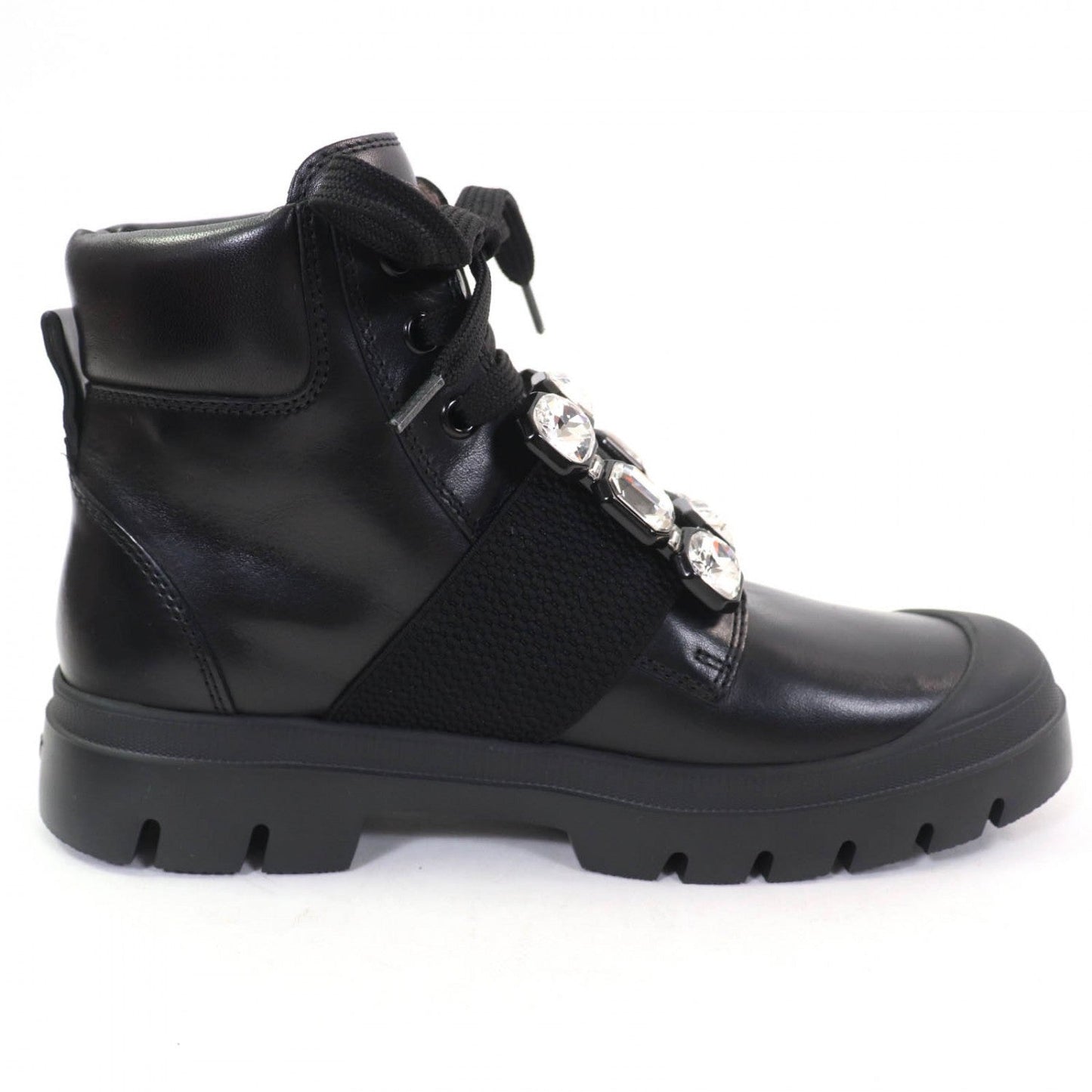Rogervivier High Cut Sneakers Leather Black Walkyviv 36.5