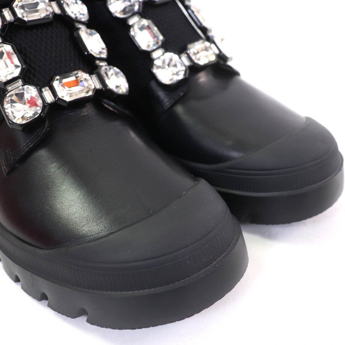 Rogervivier High Cut Sneakers Leather Black Walkyviv 36.5