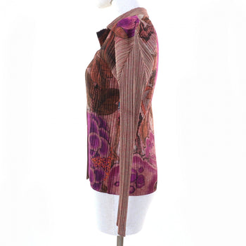 Pleats Please Long Sleeve Shirt Pp84-Jk724 Polyester Brown Type 3