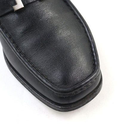 Hermes Loafers Leather Black Constance 40