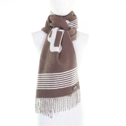Hermes Scarf Cashmere Brown White Sangre A Bookle