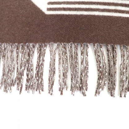 Hermes Scarf Cashmere Brown White Sangre A Bookle