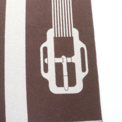 Hermes Scarf Cashmere Brown White Sangre A Bookle