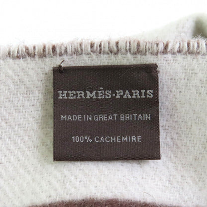 Hermes Scarf Cashmere Brown White Sangre A Bookle