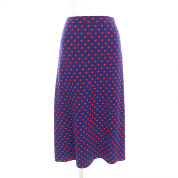 Gucci Skirt 623610 Wool Navy Red Xs