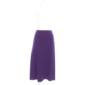 Gucci Skirt 623610 Wool Navy Red Xs