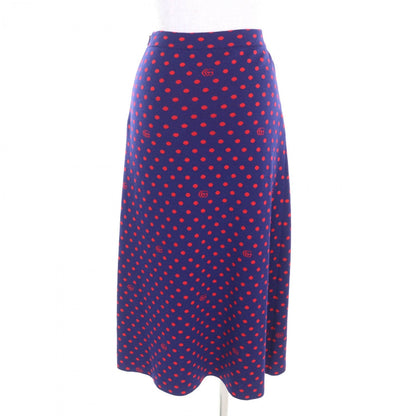 Gucci Skirt 623610 Wool Navy Red Xs