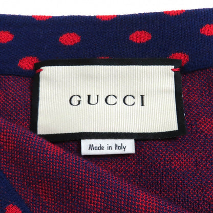 Gucci Skirt 623610 Wool Navy Red Xs